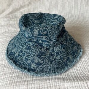 paisley denim bucket hat